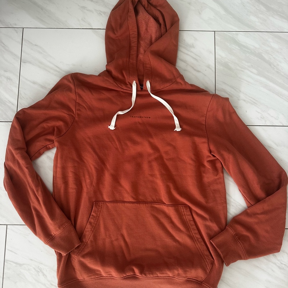 Travis Mathew Brown Hoodie Cozy Cotton Blend